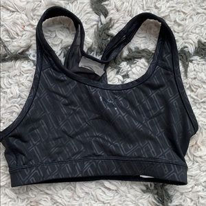 Black with mesh sports bra